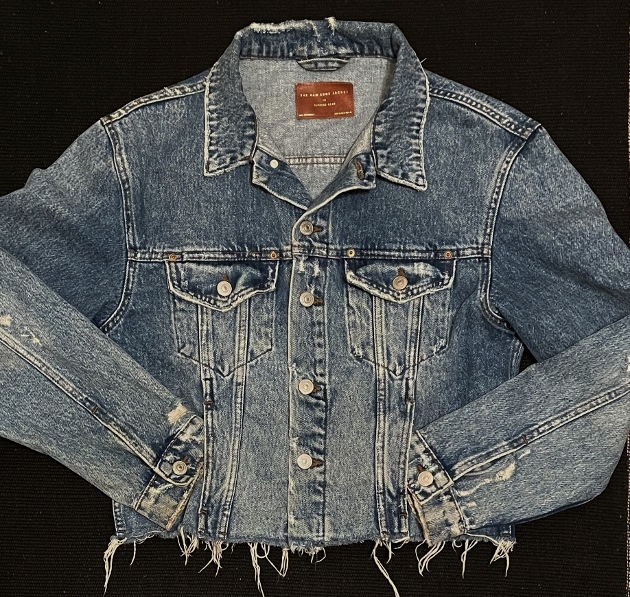 THE RAW EDGE JACKET IN SUNRISE BLUE-ZARAデニムジャケットS:Lビッグ