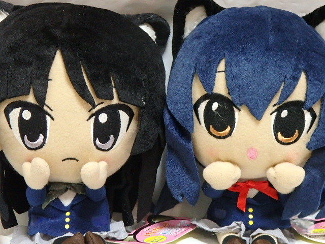 未使用、けいおん!!☆スーパーDX猫耳カチューシャ付ぬいぐるみ～澪&梓