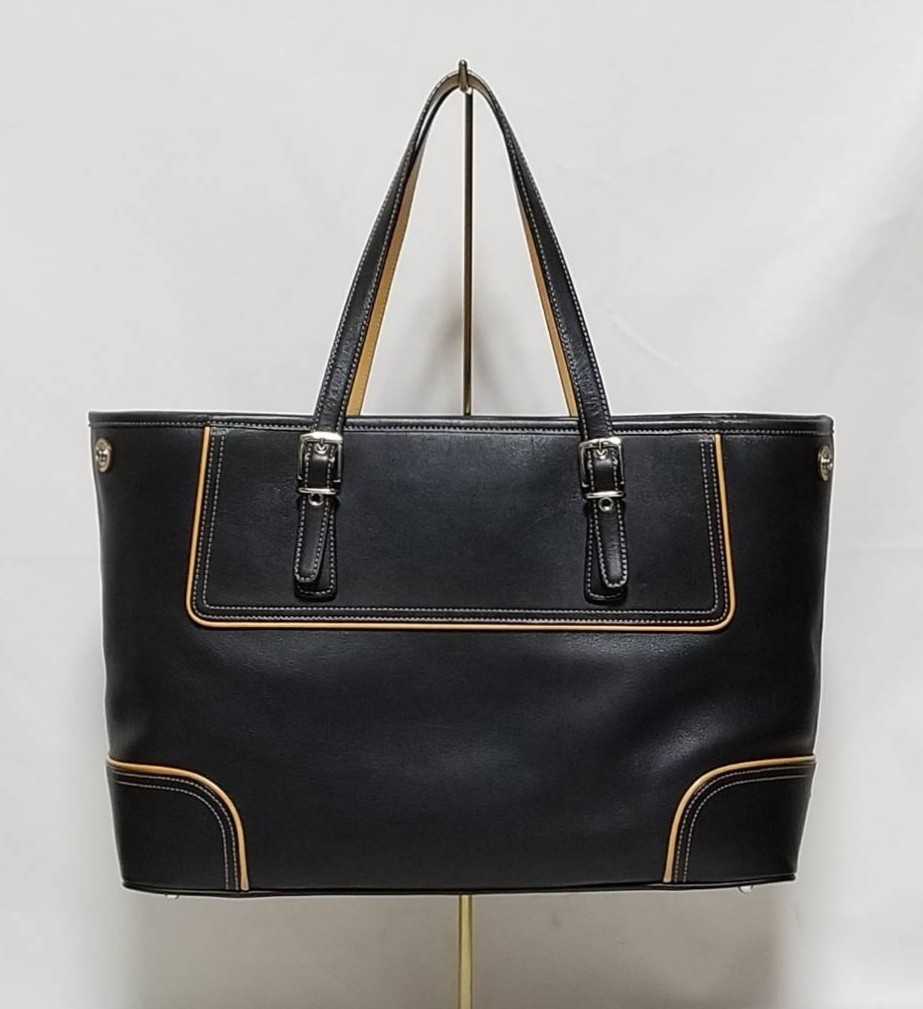 超希少☆美品 COACH コーチ トートバッグ レザー A4 ブラック 黒 