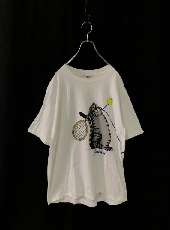 品質保証，新品 90&lsquo;s USA製 crazy shirt クリバンキャット ビッグプリント tシャツ Lサイズ ビンテージ ハワイ(イラスト、キャラクター)｜売買されたオークション情報、yahooの商品情報をアーカイブ公開 - オ Lサイズ