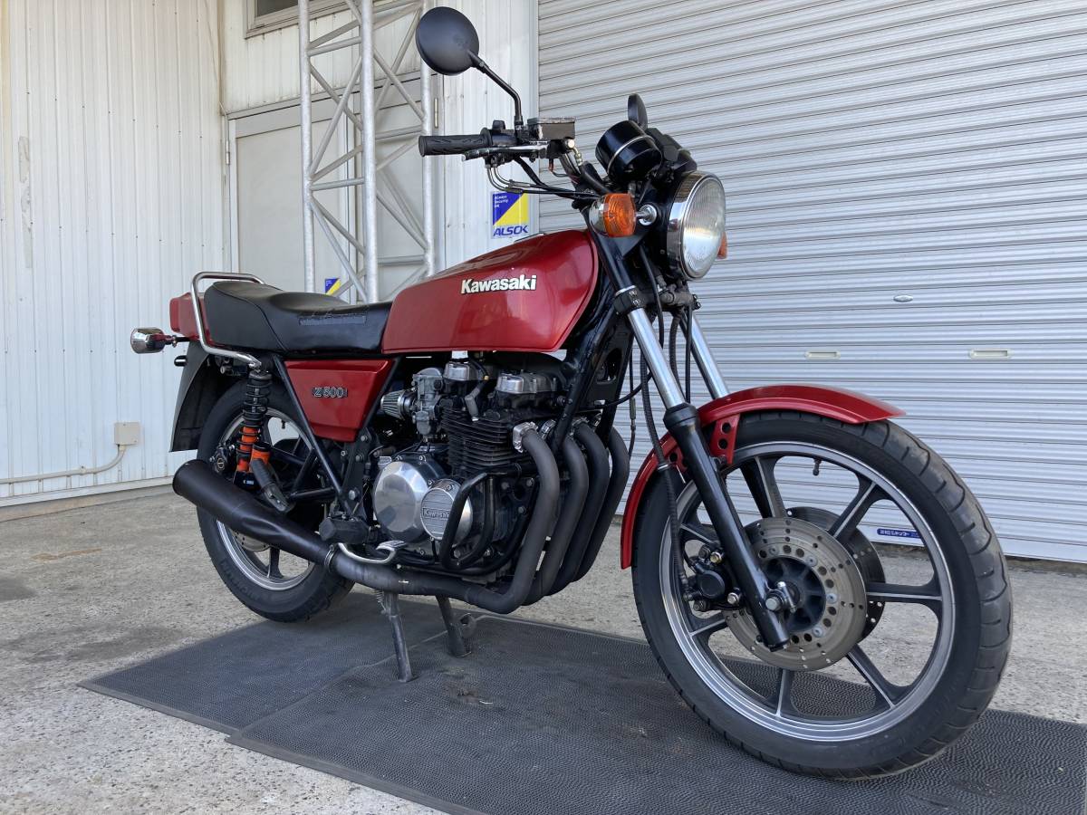 1円スタート!Z500(KZ500B) 赤30718 エンジン実働!現状販売/Z500FX