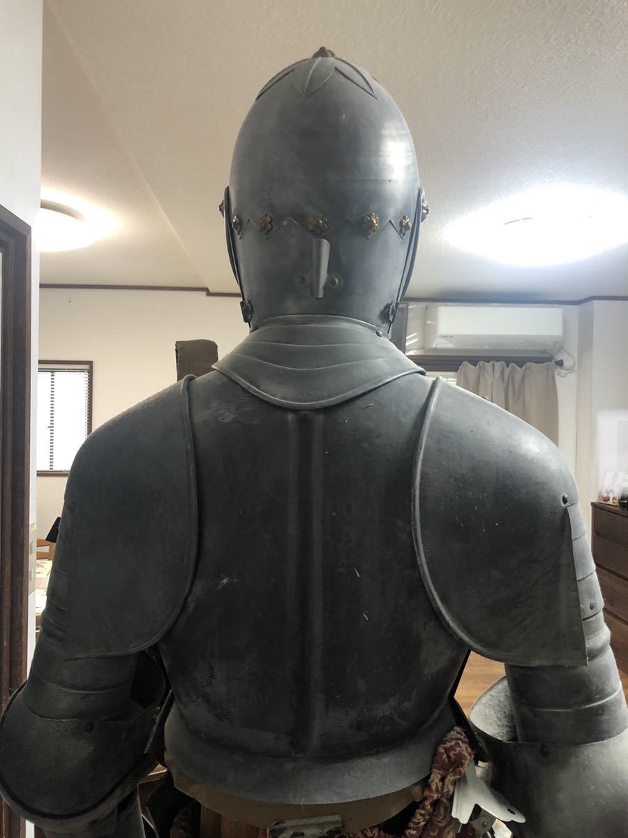 西洋 甲冑  鎧 プレートアーマー 等身大 年代物 レプリカ 希少 レア レトロ やや傷や汚れあり】西洋 甲冑 鎧 プレートアーマー 等身大 レプリカ