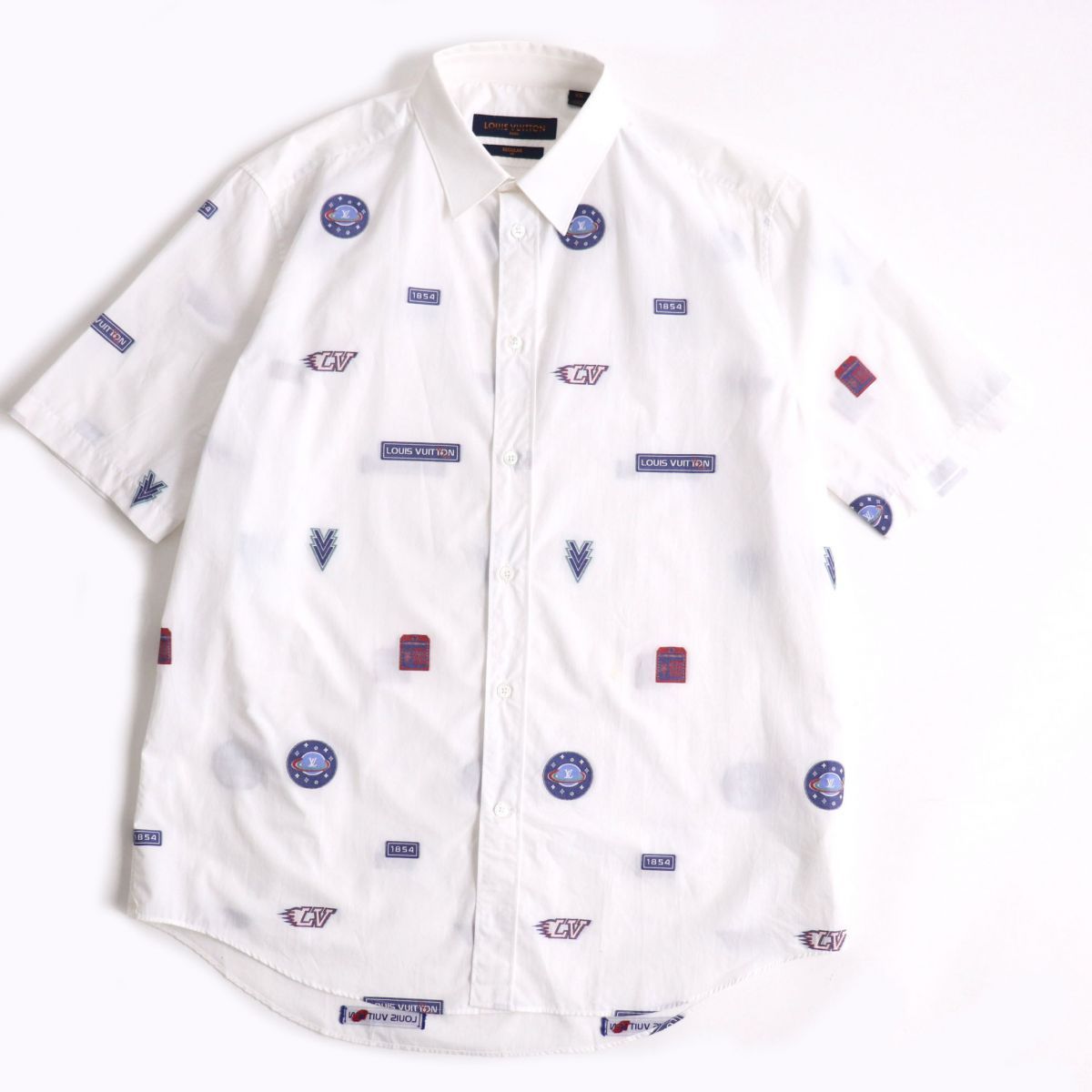 美品◇19年製 LOUIS VUITTON/ルイヴィトン ロゴワッペン風 総柄 