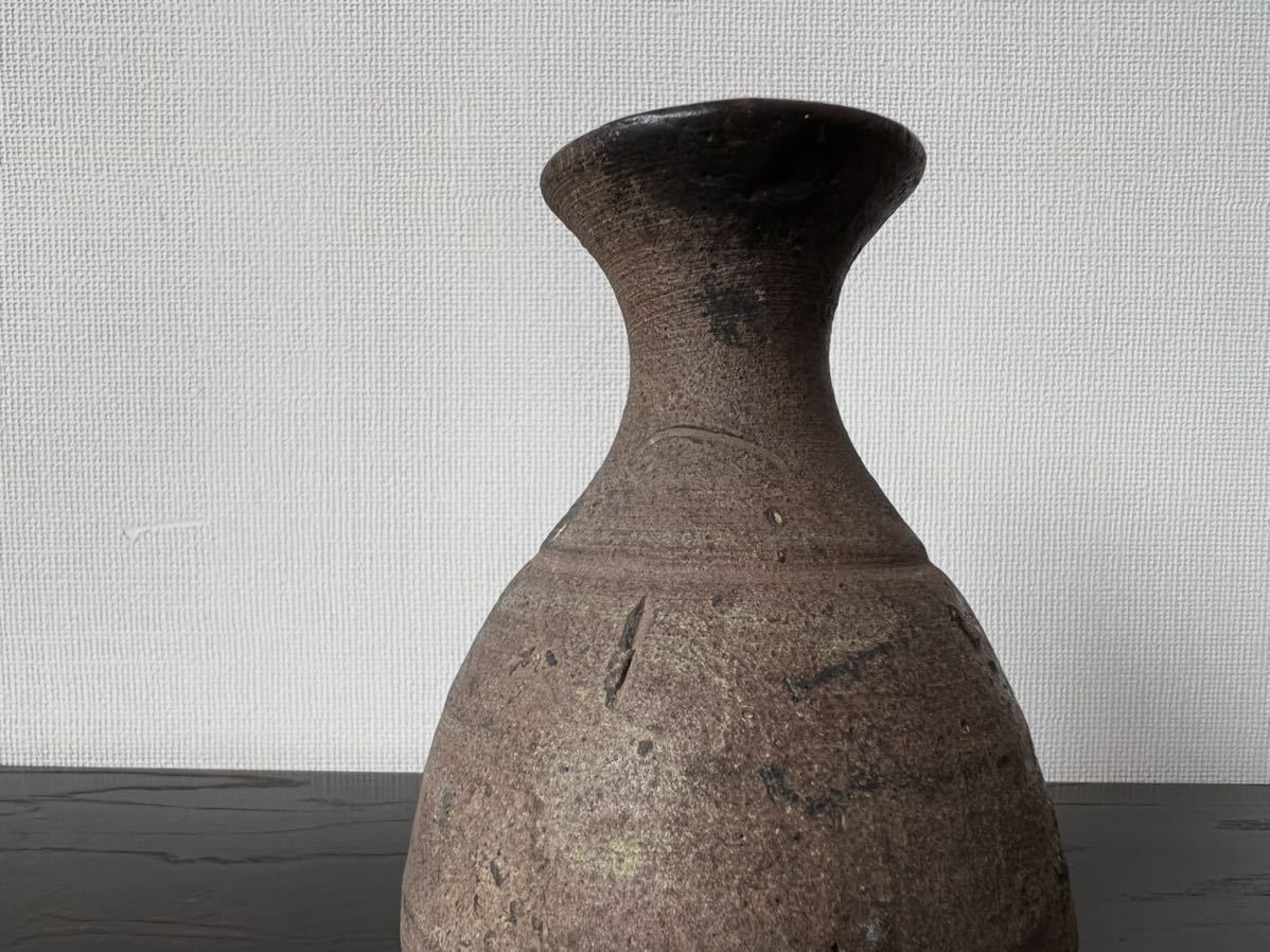 琉球民藝 18世紀 喜名 焼締徳利 ／ H.130mm 】壺屋 知花 八重山 南蛮