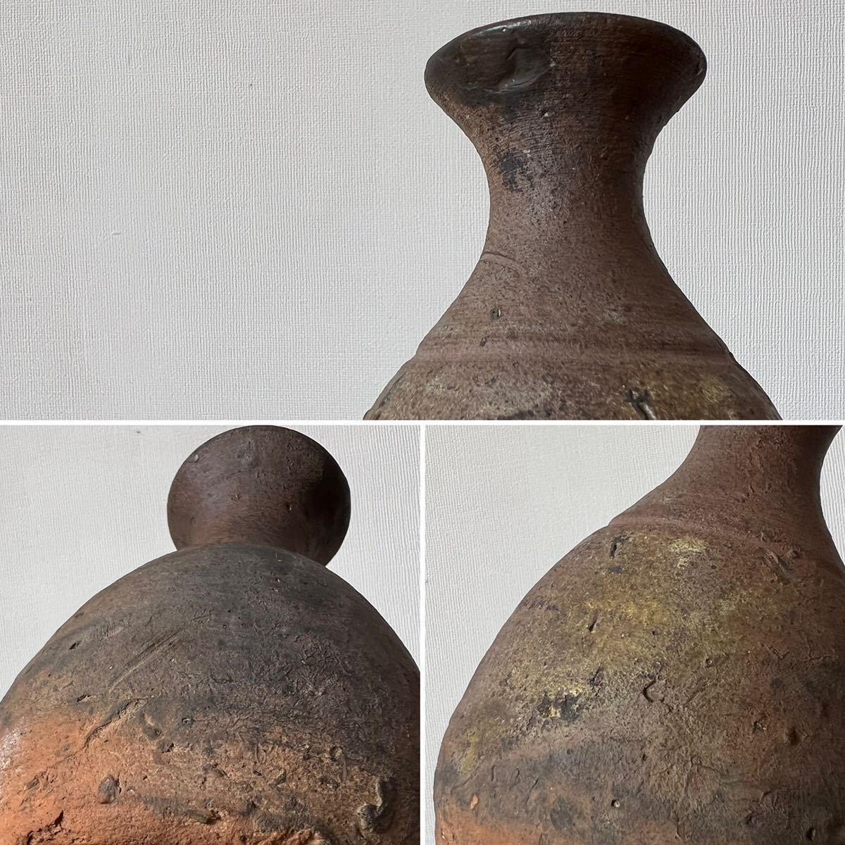 琉球民藝 18世紀 喜名 焼締徳利 ／ H.130mm 】壺屋 知花 八重山 南蛮