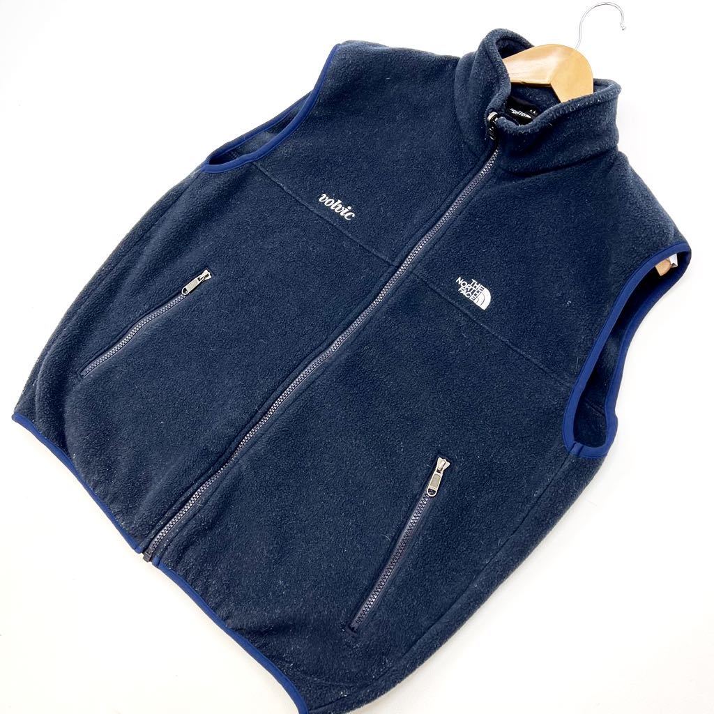 ノースフェイス ☆ THE NORTH FACE NL-3204V volvic フリース ベスト ポーラテック L ネイビー 登山 アウトドア キャンプ 着回し◎■CE200