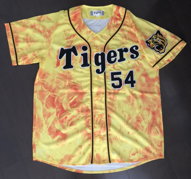 阪神 タイガース MESSENGER ユニフォーム 黄色 ワッペン付 TIGERS 背番号 54 Randy Messenger メッセンジャー 刺繍 JERSEY ミズノ 製