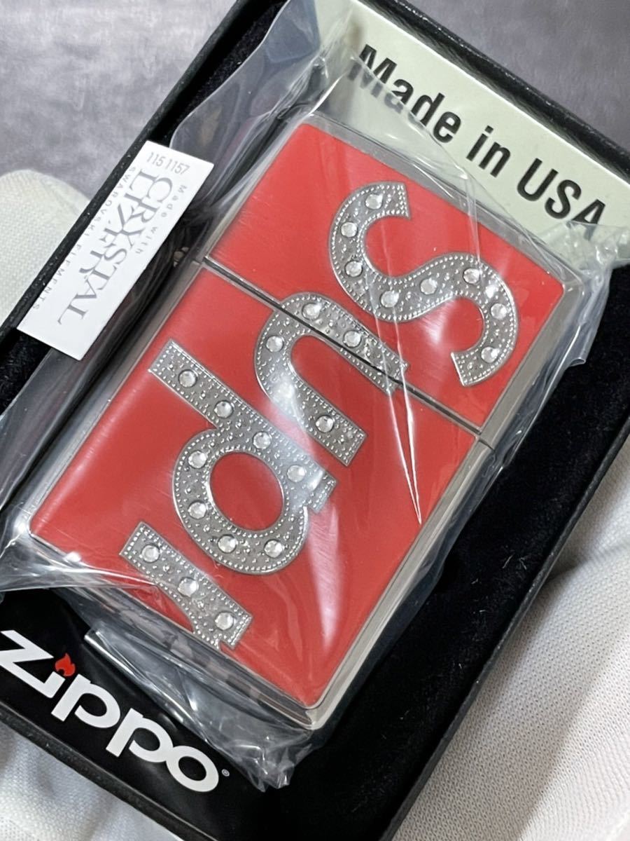zippo シュプリーム スワロフスキー 特殊加工 希少モデル 2020年製 
