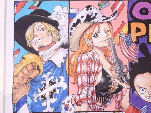 豊tj6 4 4j ワンピース 尾田栄一郎 カラー複製原画 額入り ジャンプフェスタ 15 麦わらの一味 ルフィ ナミ ゾロ 他 その他 売買されたオークション情報 Yahooの商品情報をアーカイブ公開 オークファン Aucfan Com
