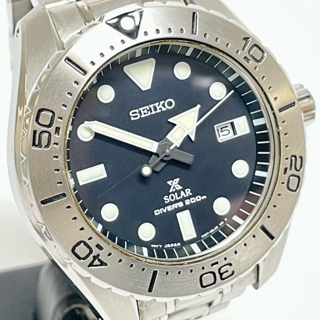 【中古】セイコー 腕時計 メンズ V157-BN0 ダイバー クオーツ アナログ ステンレス 黒 SEIKO 11004112