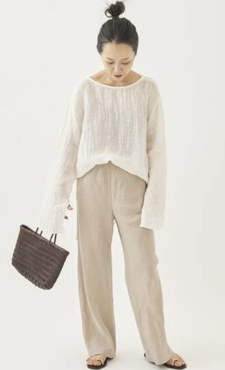 プラージュ Linen Bias Relax パンツ◆36 美品
