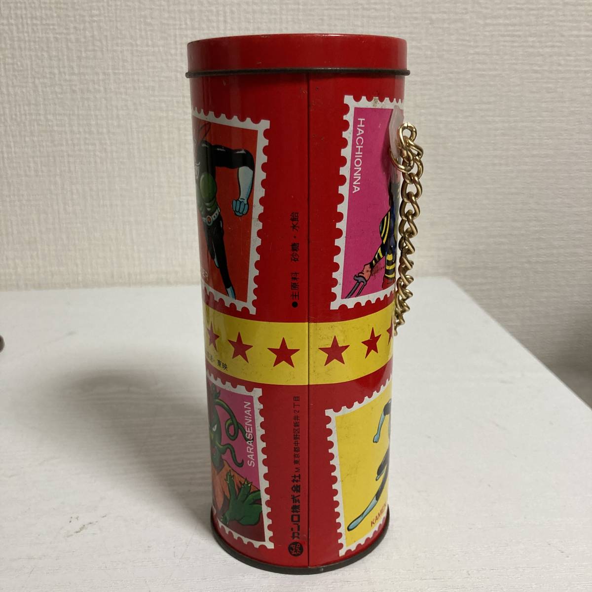 当時物 カンロ 仮面ライダー キャンデー 缶 キャンディー 空き缶 