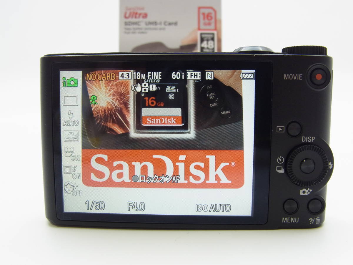 SONY DSC-WX350・Wi-Fi対応・光学ズーム 20倍・約1820万画素・1/2.3