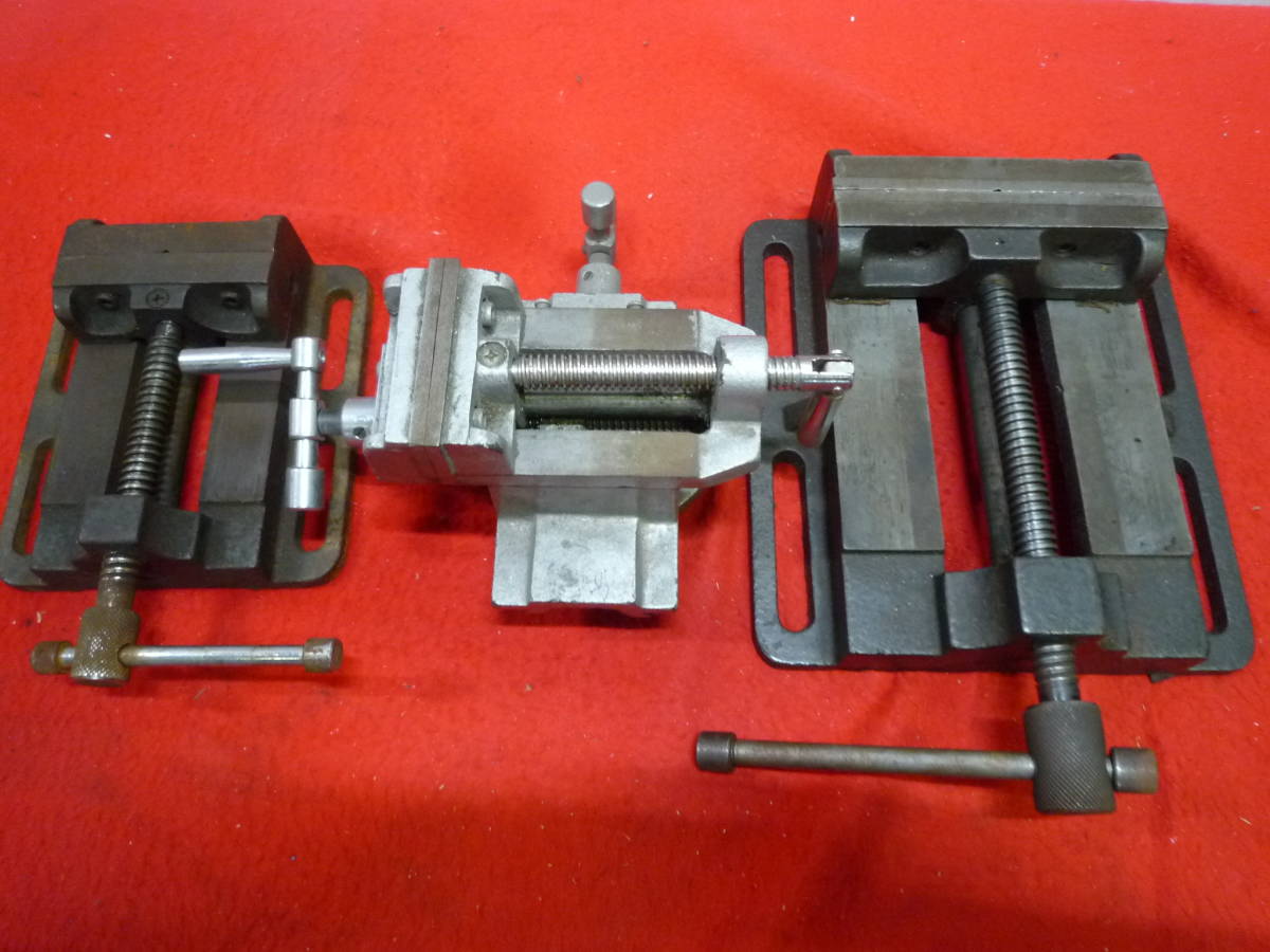 【4-6-23-5Ts】万力(バイス) ３点セット　Bcross 他　マンリキ　固定器具