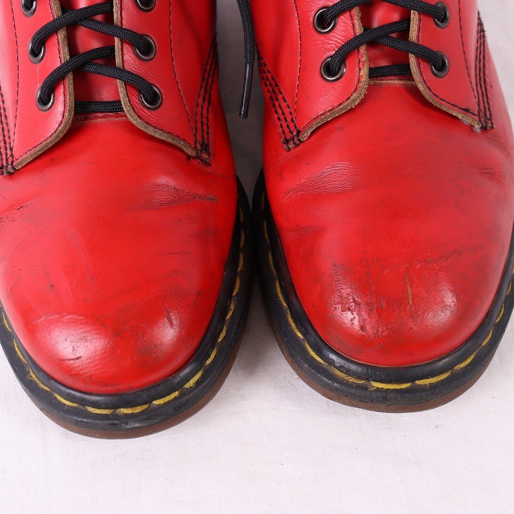 英国製 ドクターマーチン UK7.5/26.0cm-26.5cm/8ホール 赤 レッド