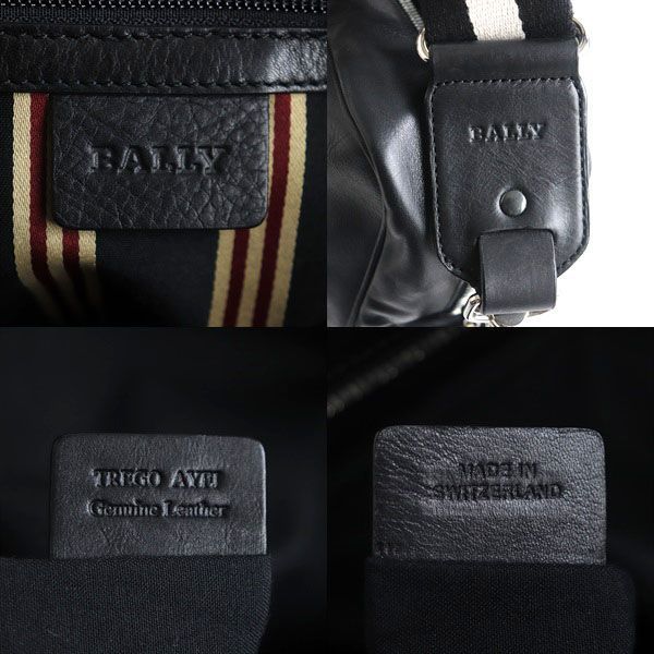 美品▽BALLY バリー TREGO ストライプ ネームタグ付き 2WAY レザー  