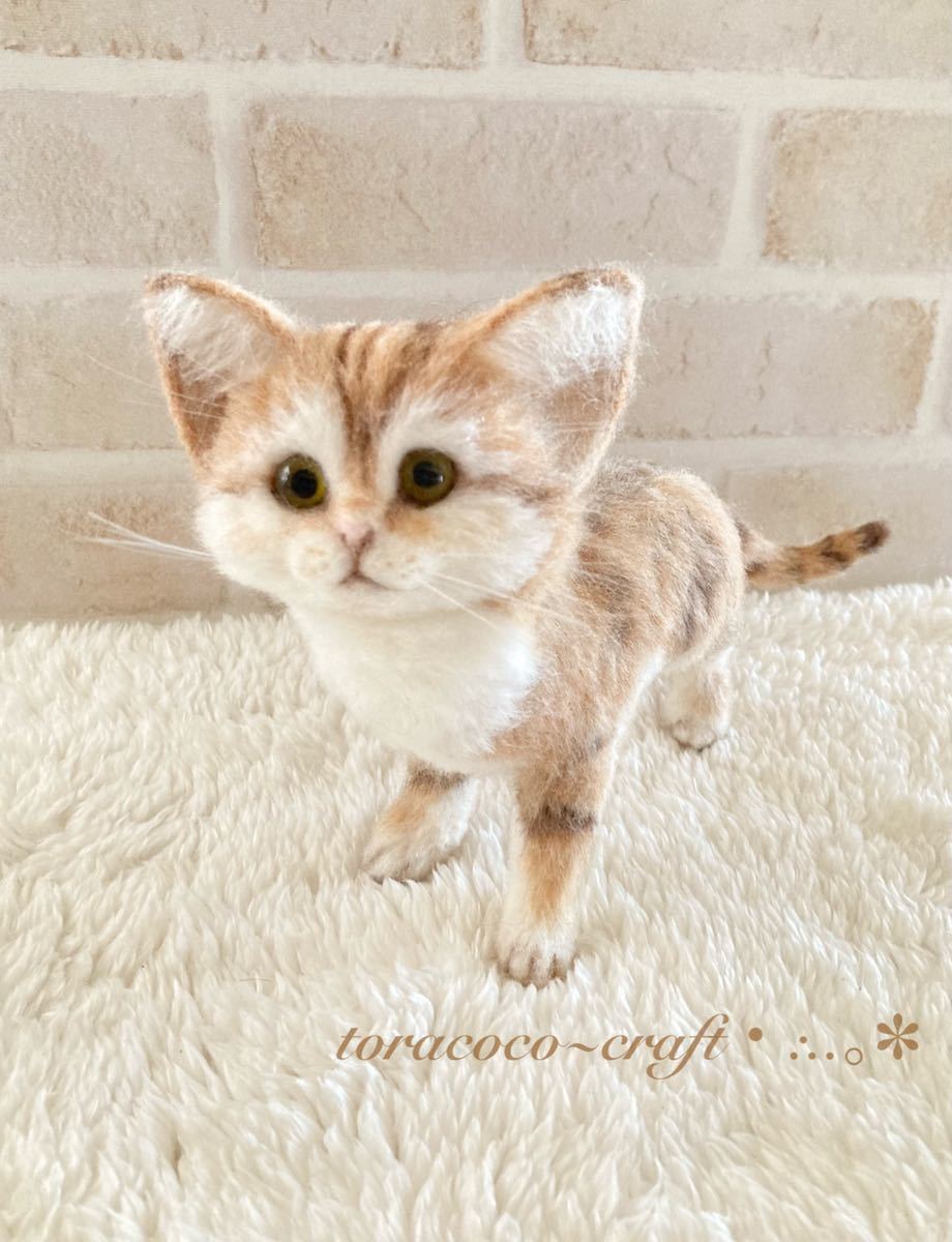 toracoco~craft 羊毛フェルト ハンドメイド スナネコ