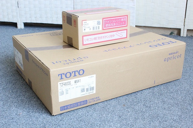 【SALE，低価】 ｎ3340 TOTO ウォシュレット アプリコット TCF4833AKS TCF4833S＋TCA320(温水便座、ウォシュレット)｜売買されたオークション情報、yahooの商品情報をアーカイブ公開 - オークファン トイレ