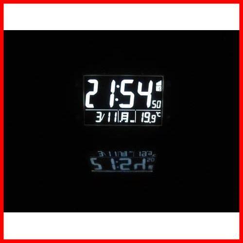 目覚まし時計 リズム(RHYTHM) 置き時計 電波時計 カレンダー 温度計 白 LED : | 12x19.4x2.1cm ☆ リズム時計工業(Rhythm) ライの インテリア小物の価格比較ならビカム 目覚まし時計の中古品