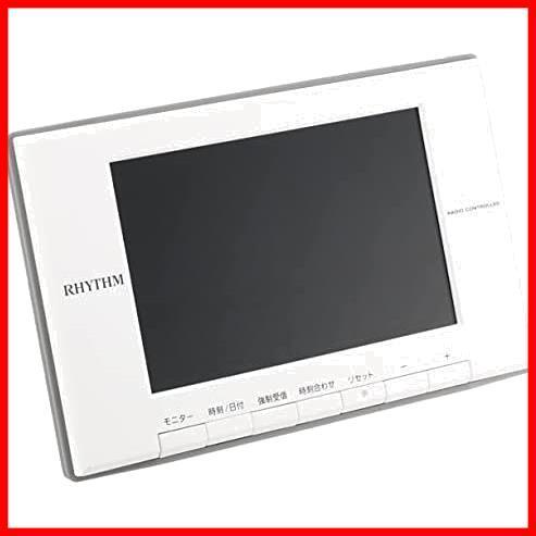 目覚まし時計 リズム(RHYTHM) 置き時計 電波時計 カレンダー 温度計 白 LED : | 12x19.4x2.1cm ☆ リズム時計工業(Rhythm) ライの インテリア小物の価格比較ならビカム 目覚まし時計の中古品