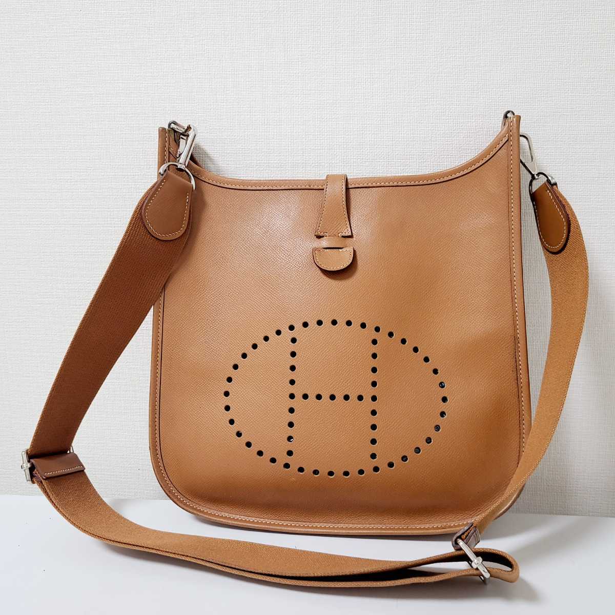 超絶人気 HERMES エルメス エブリン レザー 本革 ショルダー バッグ 