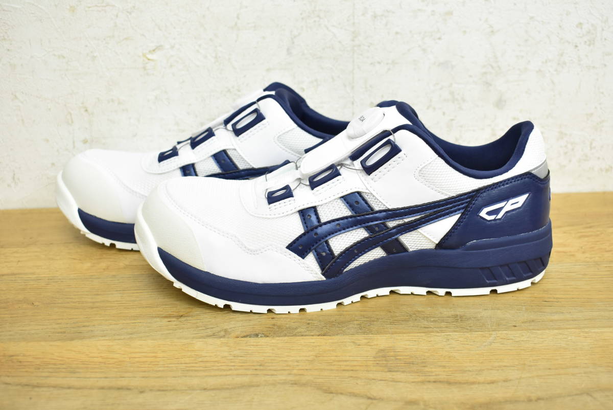 ASICS CP209 BOA安全靴 ホワイト/ネイビー定価【￥16,390】 Amazon