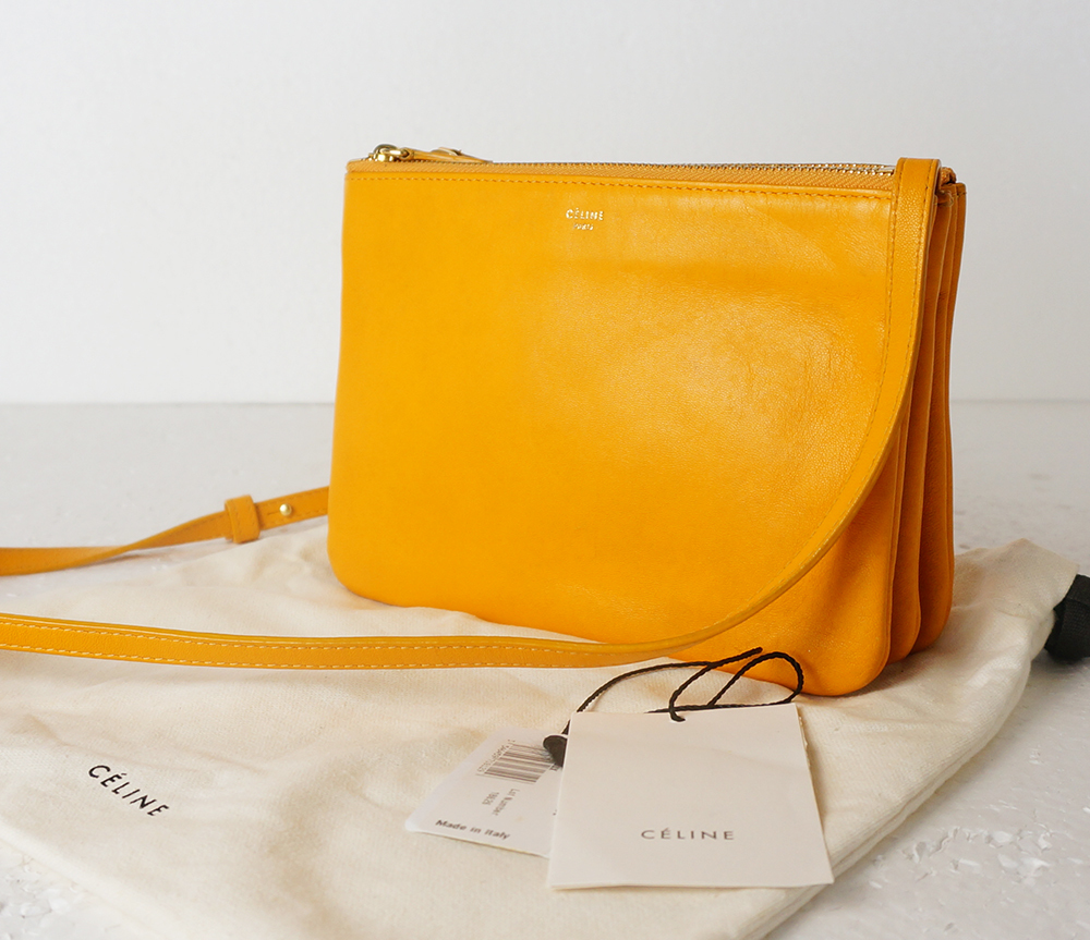 【正規品，SALE】 CELINE セリーヌ トリオ ポーチバッグ オールレザー ショルダーバッグ オレンジ系 保存袋つき 2806(ショルダーバッグ)｜売買されたオークション情報、yahooの商品情報をアーカイブ公開 - オーク かばん、バッグ