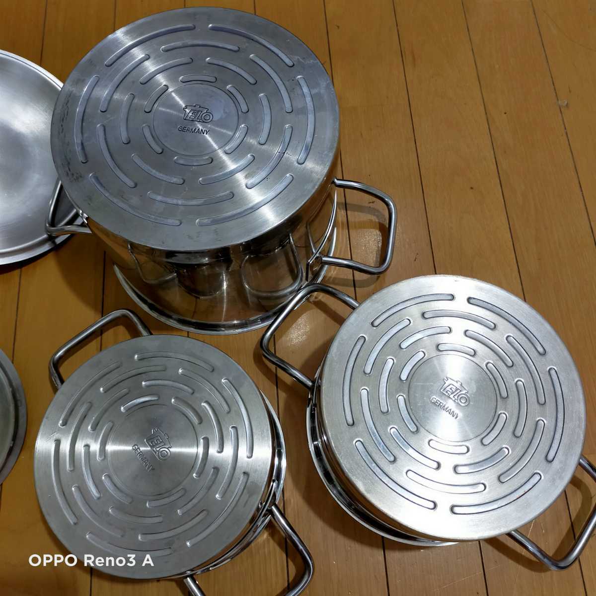 ELO ステンレス鍋 3点セット gastro line ELO GERMANY ステンレス鍋 3