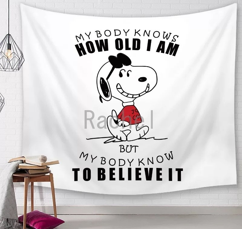 買取 タペストリー金具付きc09 スヌーピー スポーツ アウトドア イラスト 可愛い Atak Com Br