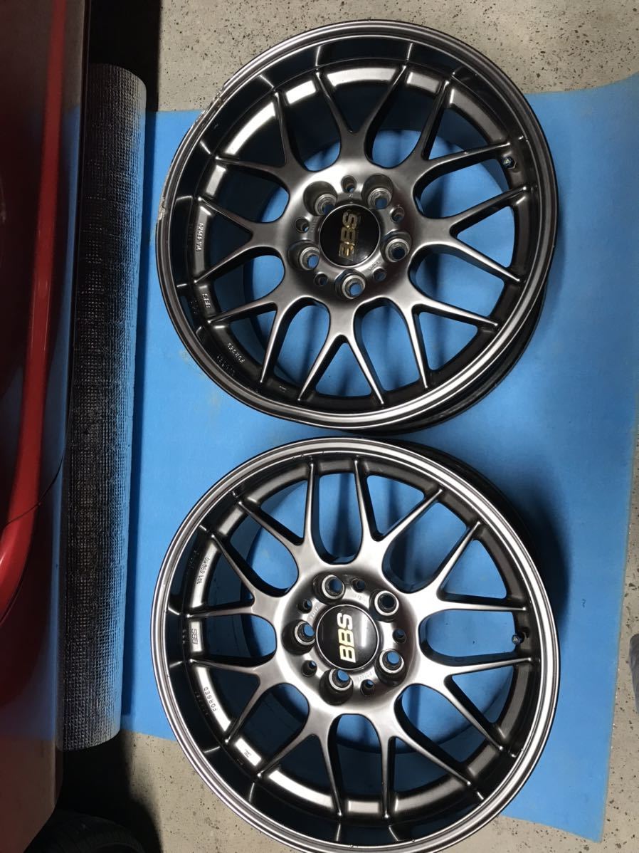BBS RG-R 17インチ RG724 DBK 9 J-17+42 5H 2本セット 1本 曲がり 
