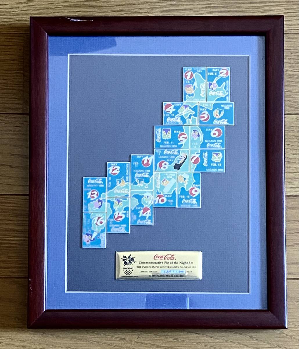 1998 長野オリンピック コカ・コーラ Night PIN ピンバッジ (プレート