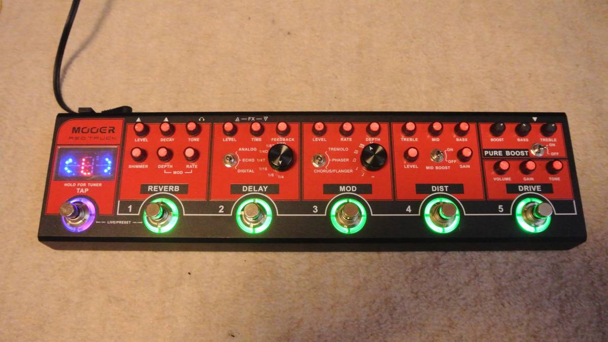 MOOER マルチエフェクター RED TRUCK 中古超美品 Red MOOER 中古Mooer