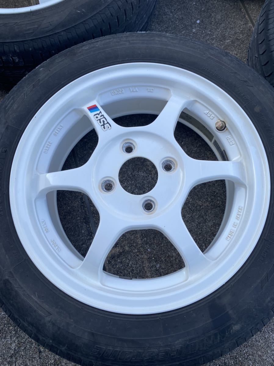 SSR TYPE-C 14インチPCD100 4H 5j +45 4本 白 ☆SSR タイプC TYPE-C 14インチ PCD100 5J+45 4穴 スターレット