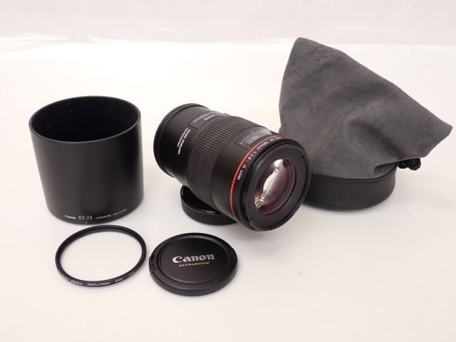 A品 防湿庫保管 送料込 キヤノン EF 100mm F2.8 L マクロレンズ Q28