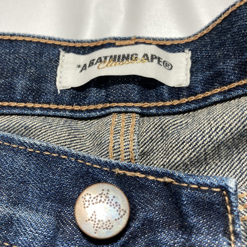 A BATHING APE☆レア&名作☆ダブルニー ペインター デニムパンツ