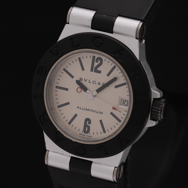 ブルガリ (BVLGARI) アルミニム シルバー文字盤 AL32TA