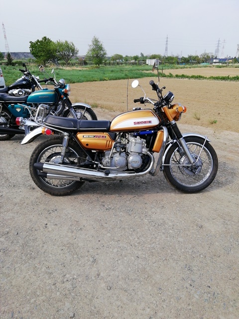 希少国内物 GT750 フロントドラムブレーキ エンピツマフラー 現車確認 