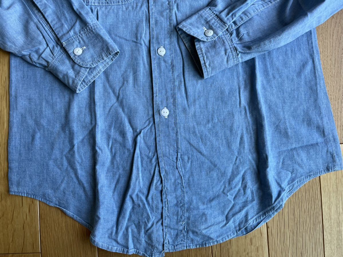 60s 70s ビンテージ BIG MAC シャンブレー シャツ(JCPenny 猫目ボタン 