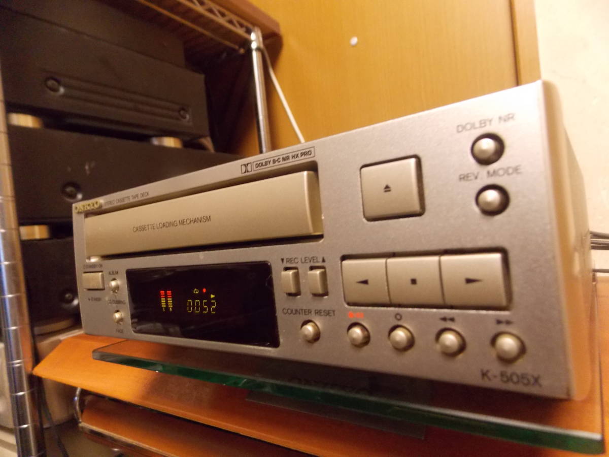 【メンテナンス済み】 ONKYO K-505X カセットプレーヤー ONKYO K-505X Deck カセットデッキ Stereo Cassette メンテナンス済み