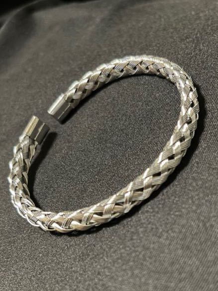 ステンレス網/シルバー/ブレスレット/_2