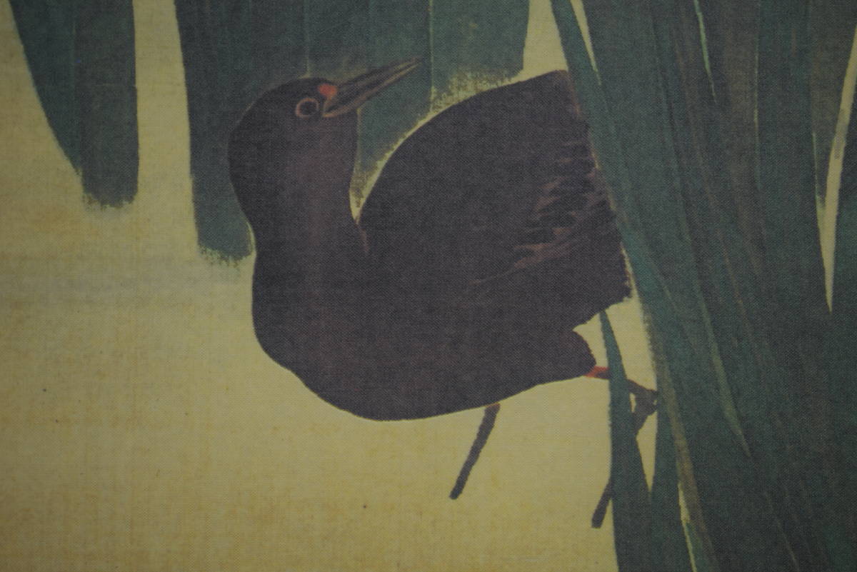 【複製】//酒井抱一/燕子花に水鶏図/工芸/布袋屋掛軸HJ-228_4