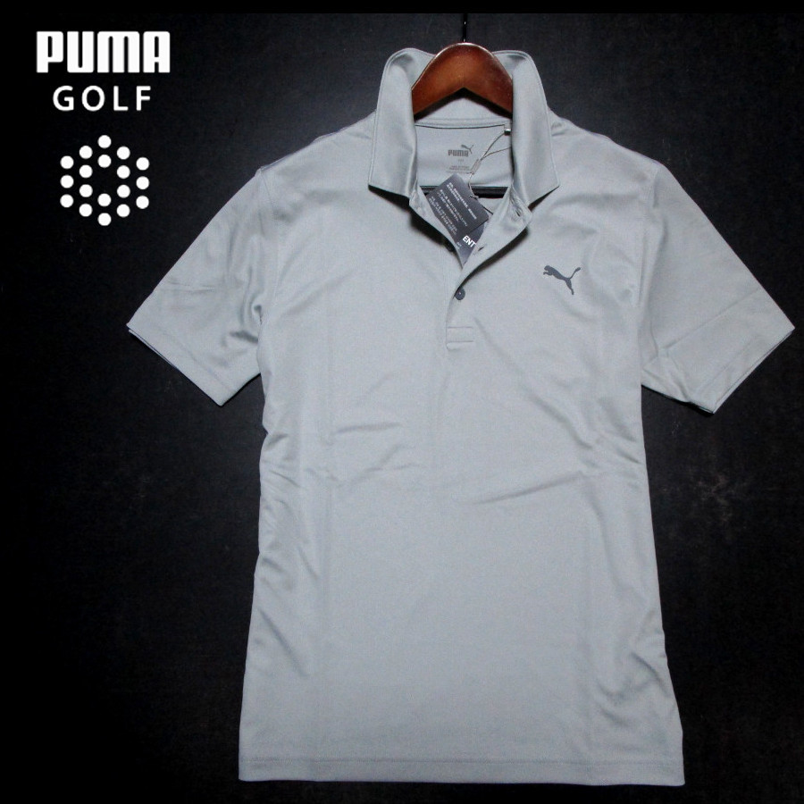 新品　プーマ ゴルフ　半袖ポロシャツ　DRYCELL　ラバーロゴ　サイズM　吸汗速乾　パフォーマンスフィット　PUMA GOLF　プーマジャパン