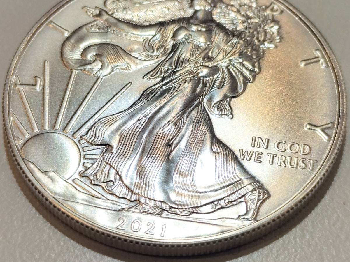 純銀 アメリカ イーグル ウォーキング リバティ 2021年【1型】1ドル