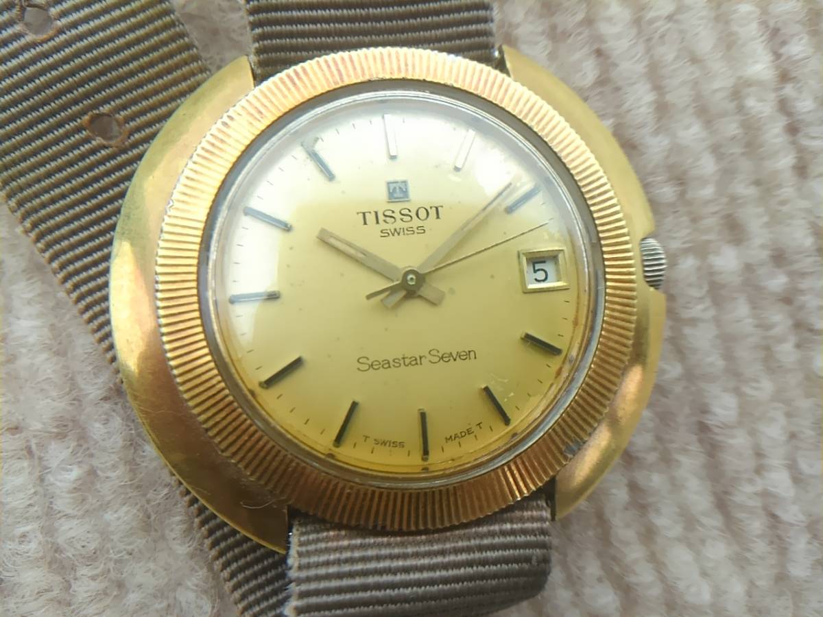 ジャンク アンティークビンテージ ティソtissot seastar seven シー 