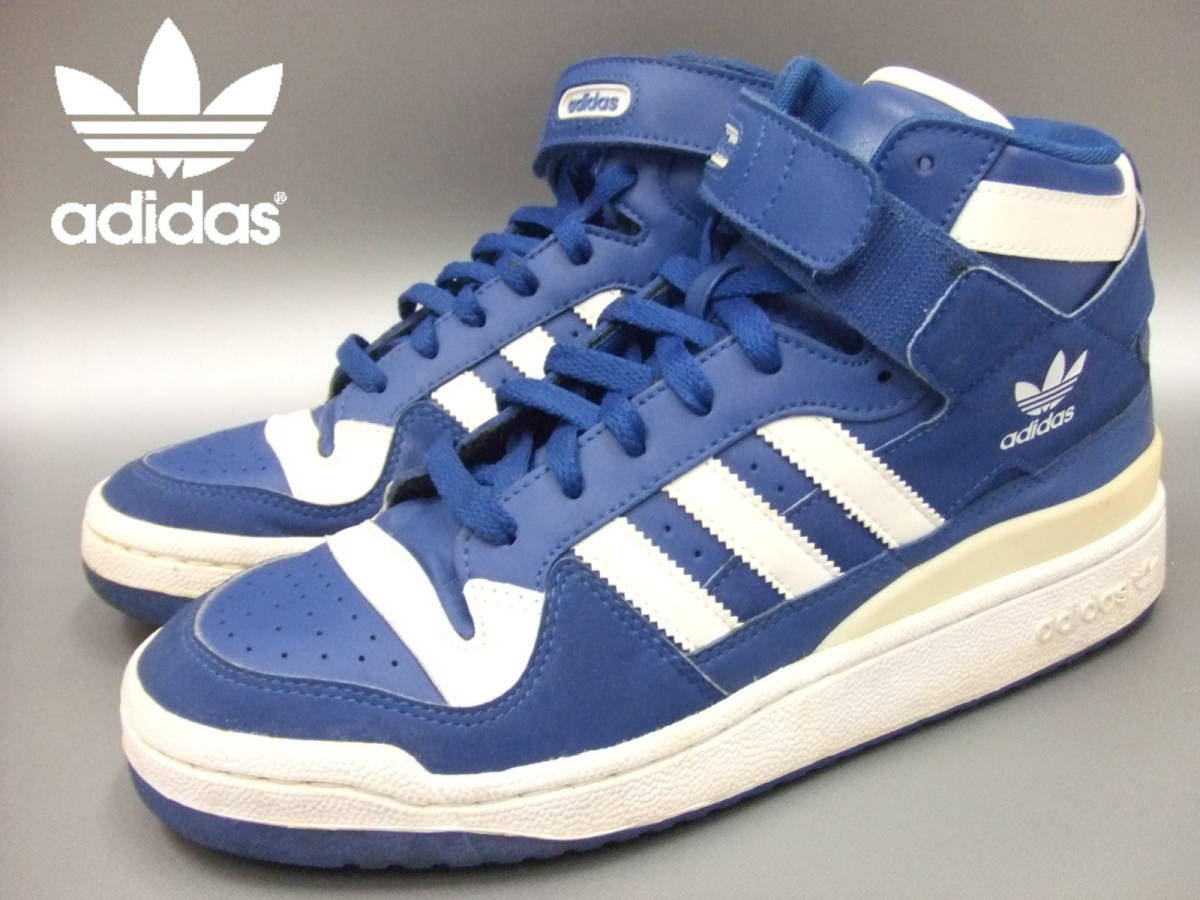 ■adidas■美中古 フォーラム 青×白 US9.5 27.5cm Forum アディダス