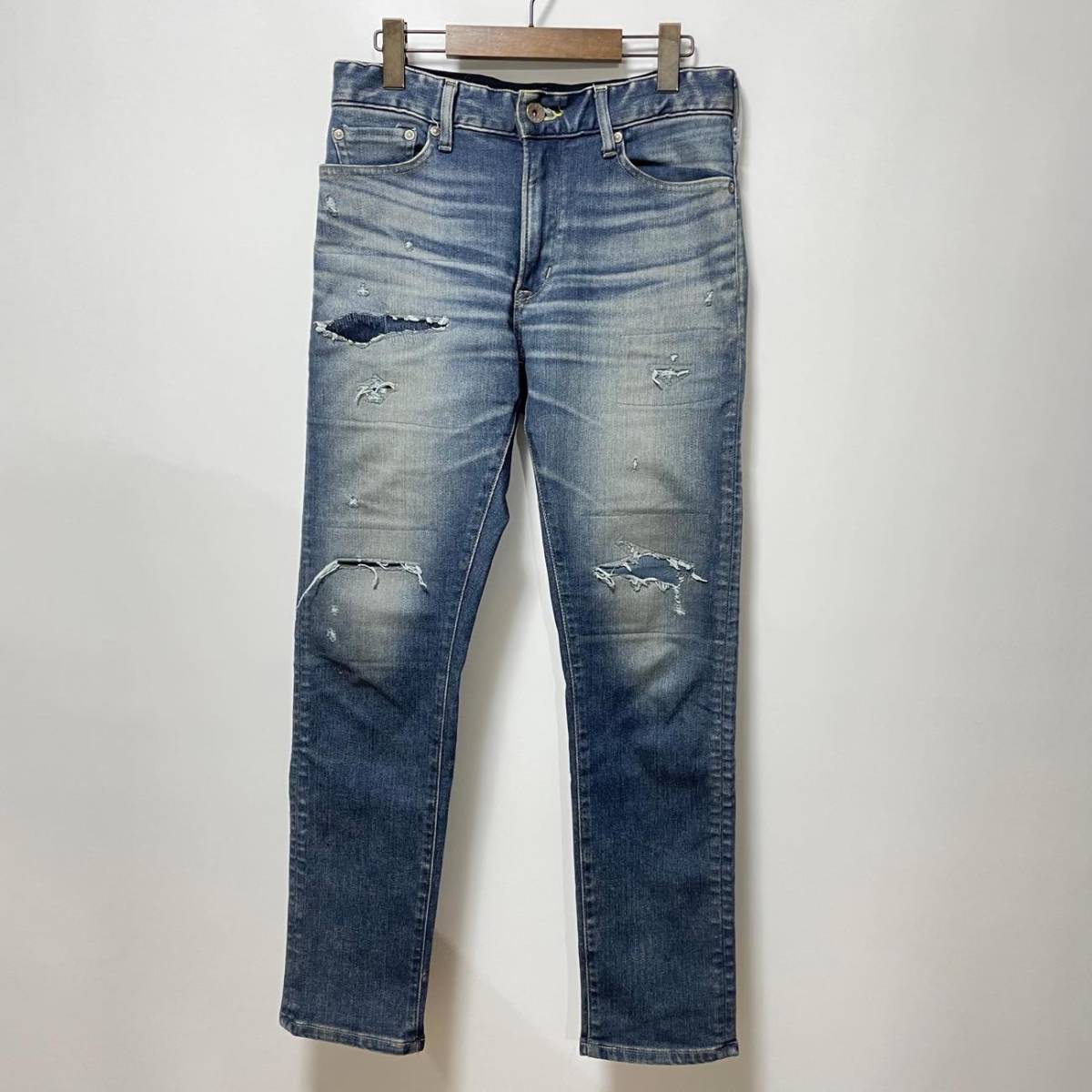 junhashimoto ジュンハシモト EDWIN別注デニム ダメージ加工 ニット 