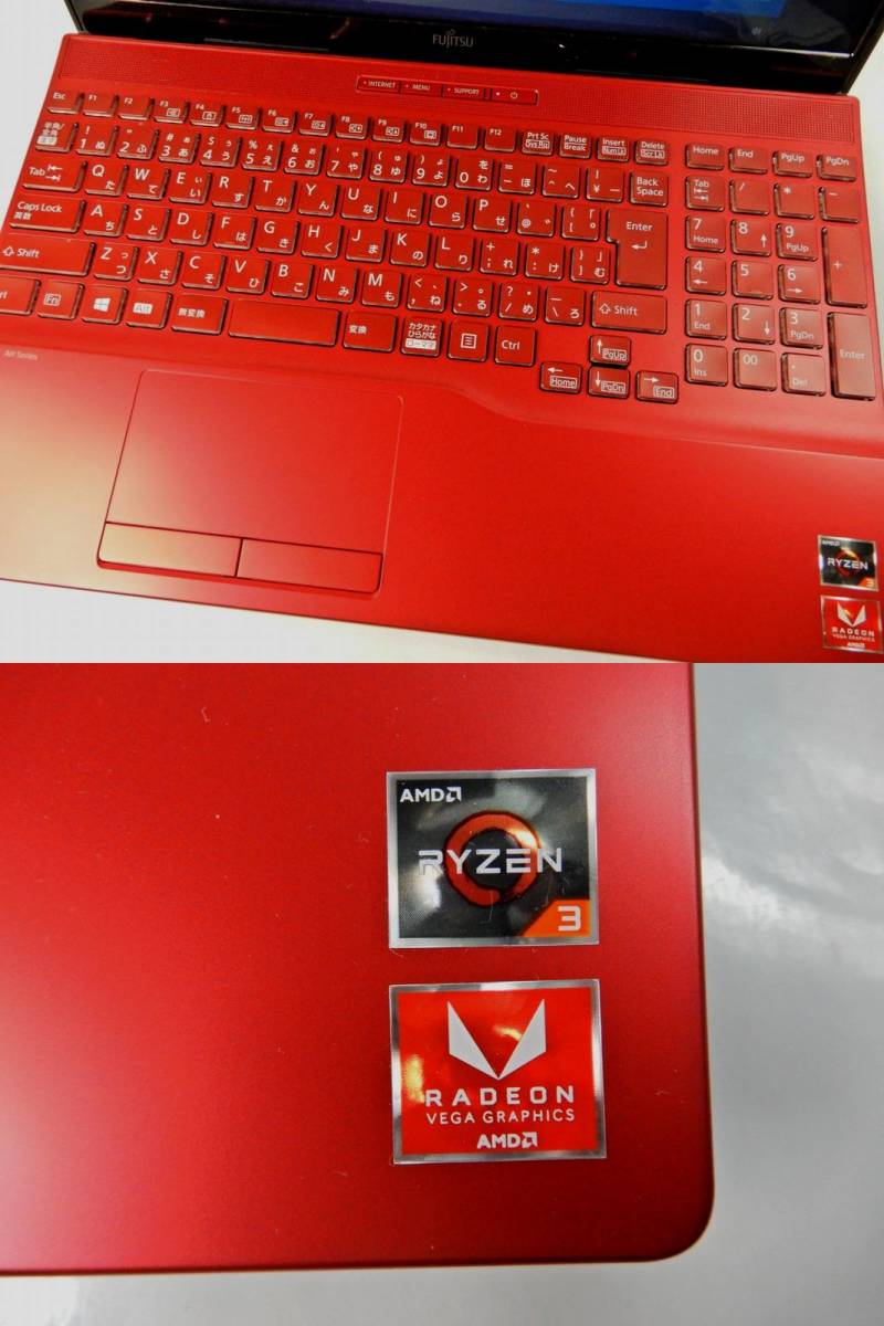 富士通】LIFE BOOK AH FMVA43E1R AMD Ryzen3 3300U/Radeon vega Mobile