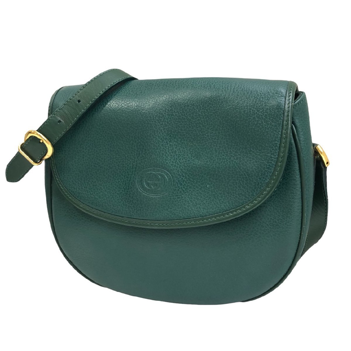 GUCCI グッチ ショルダーバッグ GGロゴ レザー グリーン系 001 GUCCI グッチ ショルダーバッグ GGロゴ レザー グリーン系 001