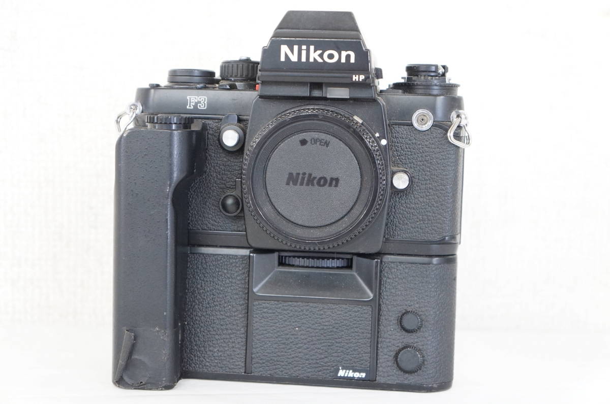 Nikon ニコン F3 フィルムカメラ Nikon MD-4 付属【通電OK】 ⑪ Nikon ニコン F3 HP ボディ フィルムカメラ MD-4 モータードライブ
