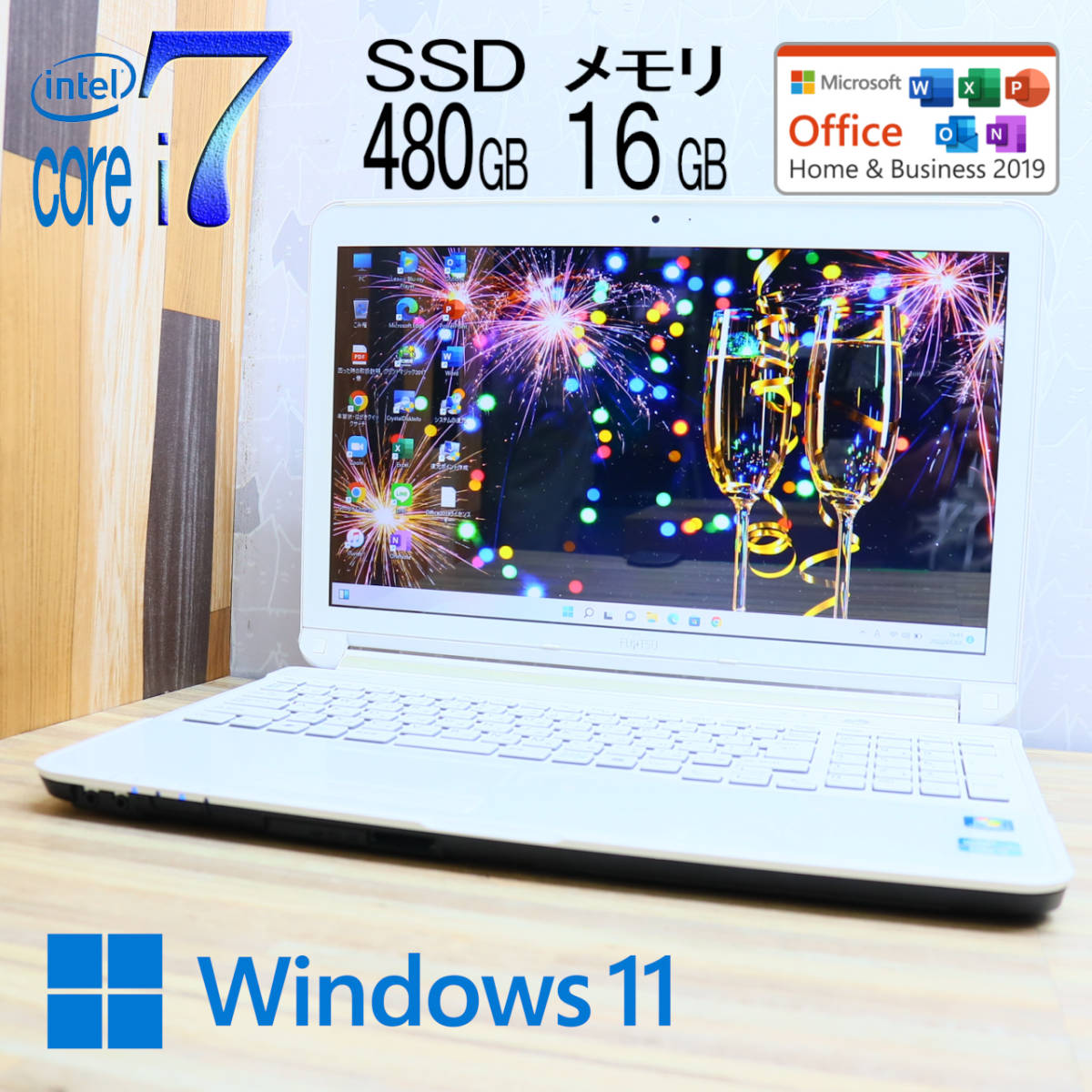 爆買い，格安 最上級4コアi7 SSD480GB メモリ16GB A77E Core i7-2670QM Webカメラ Win11 Microsoft Office 2019 Home&Business P38433(15インチ～)｜売買されたオークション情報、yahooの商品情報をアーカイブ公開 - オークファン 富士通